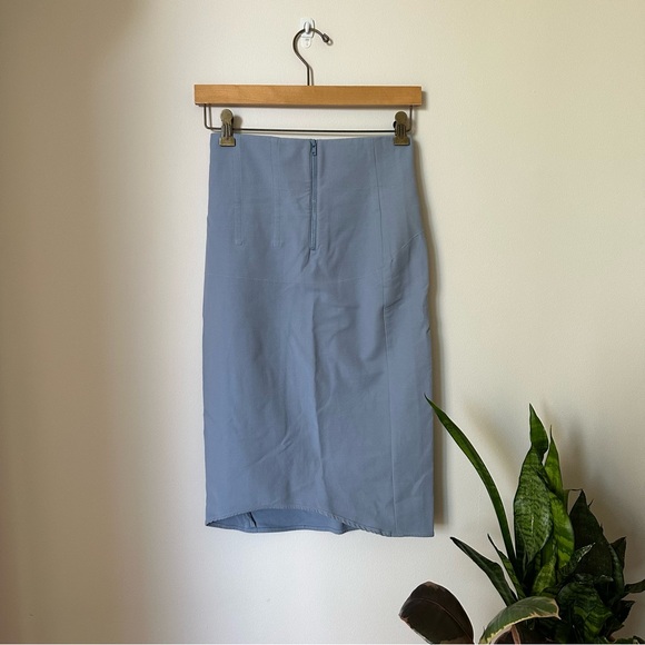 Acne Rene Stretch Pencil Skirt in Powder Blue - Picture 6 of 10